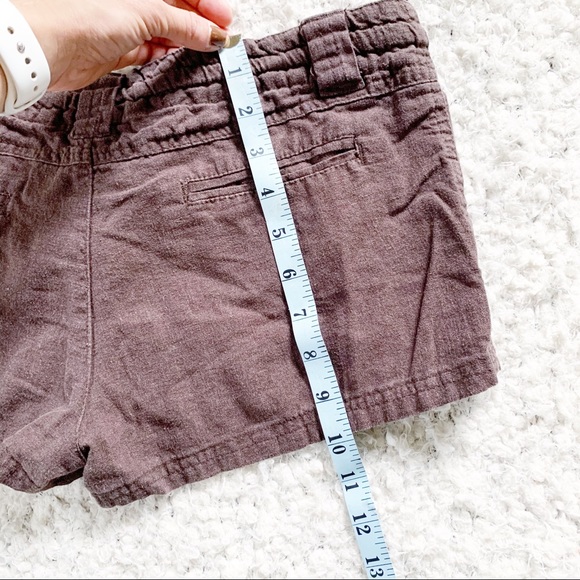 Zeanana Outfitters Brown Linen Drawstring Shorts - Picture 6 of 7